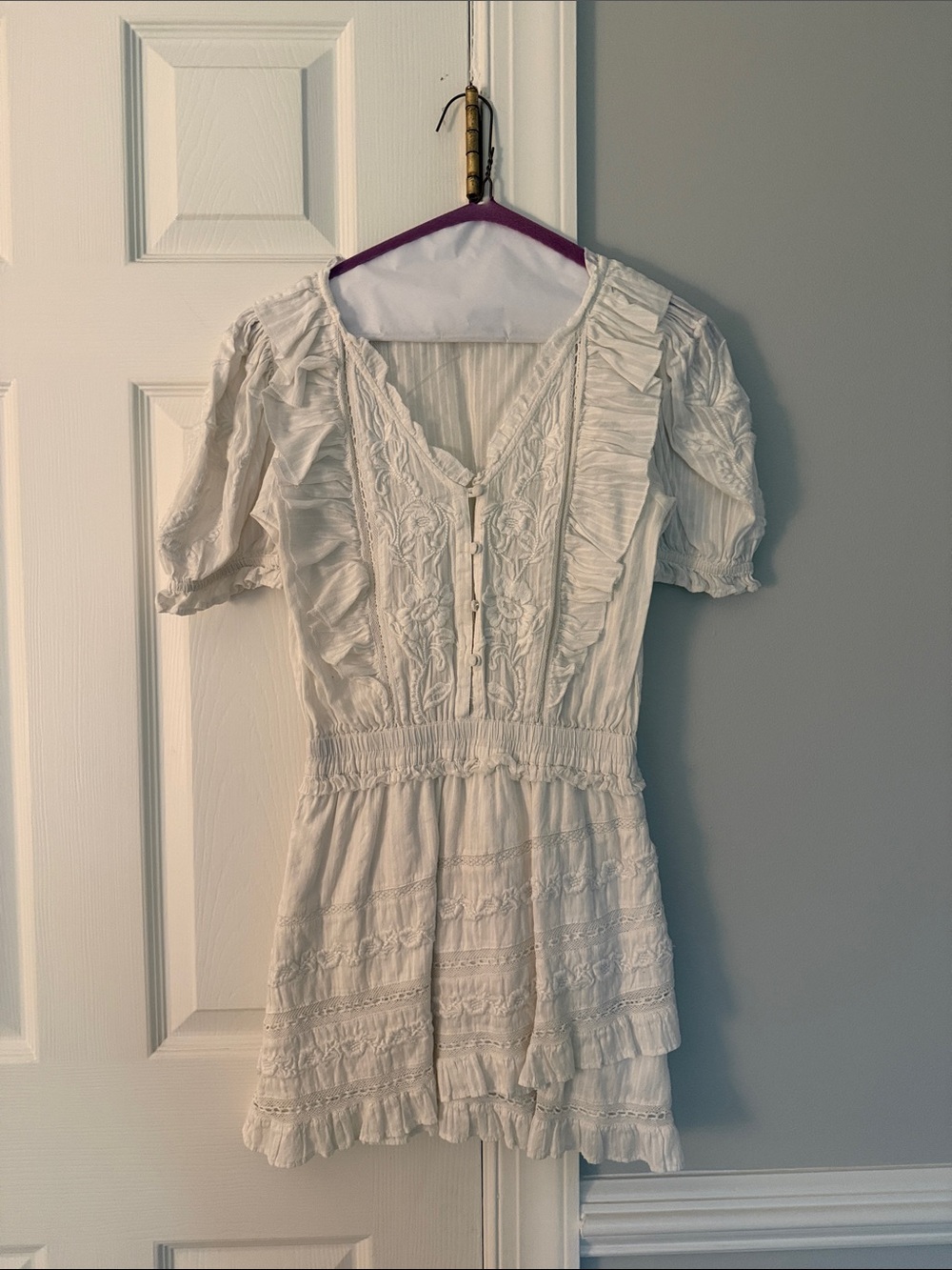 Love Shack Fancy White Ruffle Sundress
